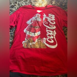 Coca Cola Red Kids Tee with Santa Graphic